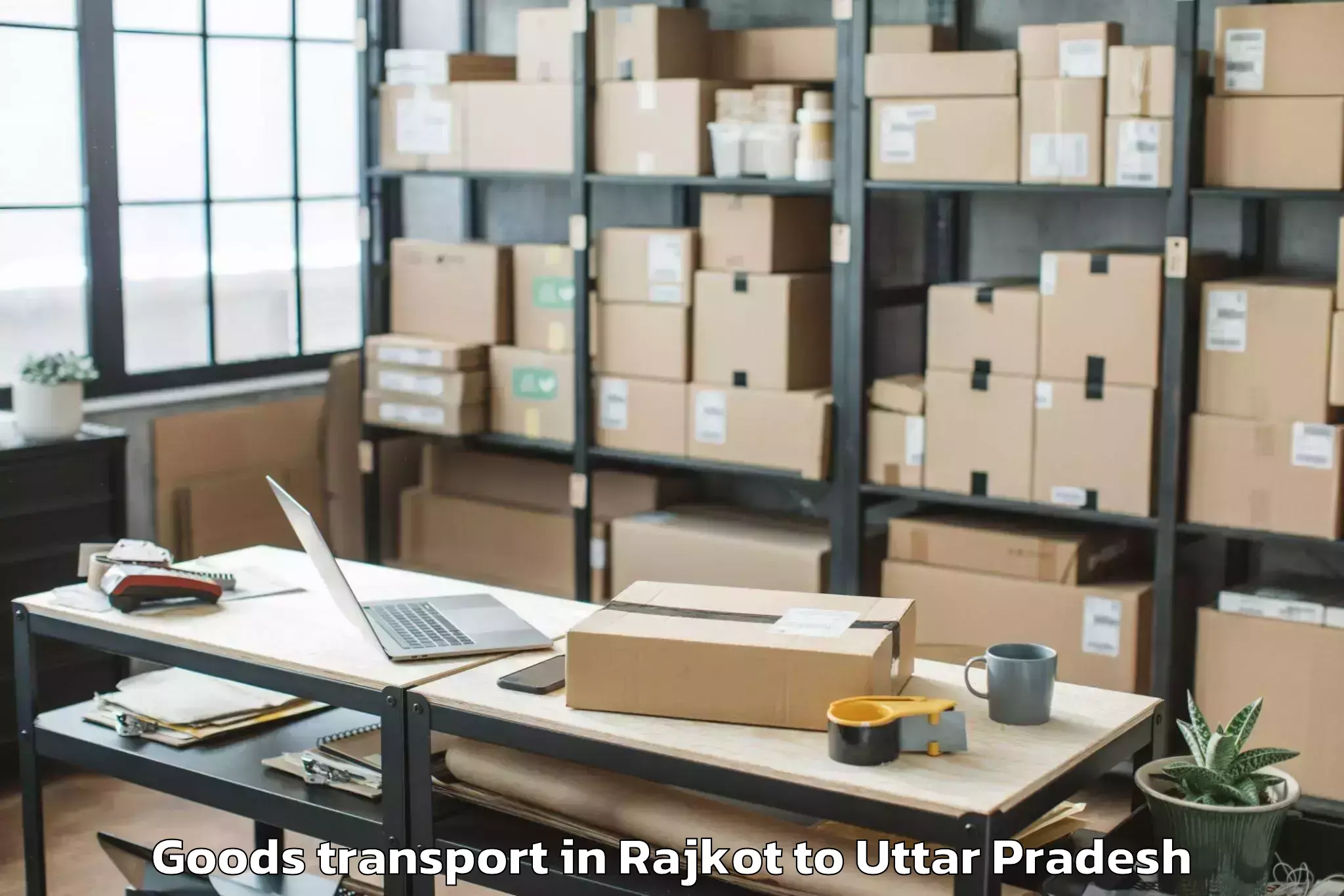 Professional Rajkot to Captainganj Goods Transport